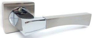 Ручка дверная KEDR R08-130 SN CP (сатин/хром)